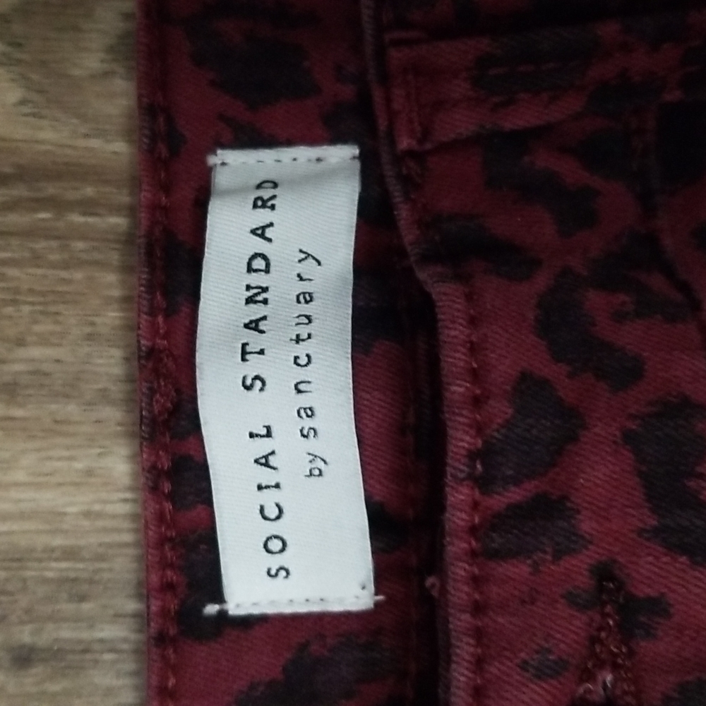 Social Standard by Sanctuary Leopard Ankle Skinny Size 14 - Picture 3 of 8